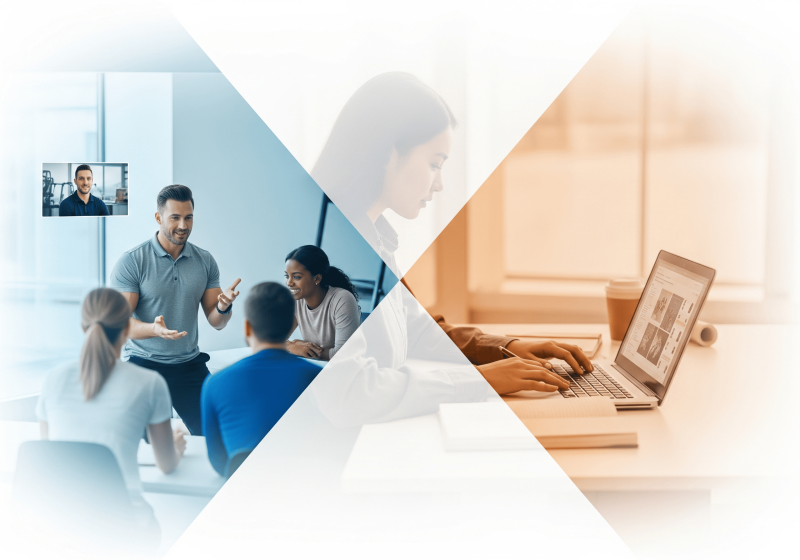 Soluciones bimodales con dinamización pedagógica, estructura adaptable y progresión competencial